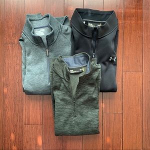 3 Under Armour Zip Pullovers Bundle